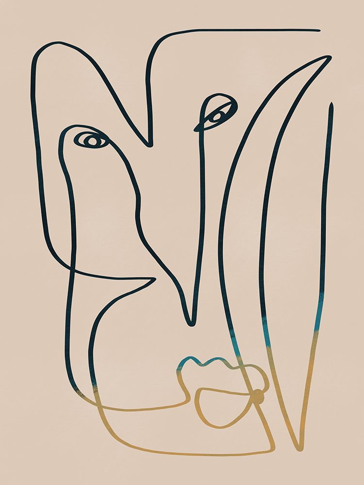 Line Art Face Study art print by Little Dean for $57.95 CAD