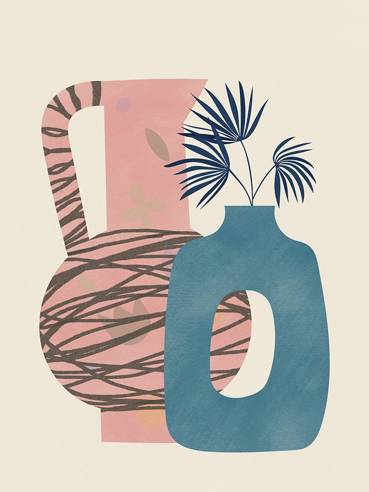 Still Life With Blue and Pink Vase art print by Little Dean for $57.95 CAD
