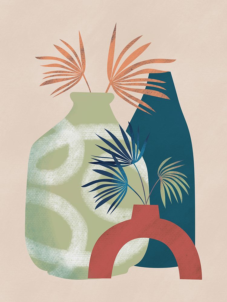 Still Life With Patterned Vase art print by Little Dean for $57.95 CAD