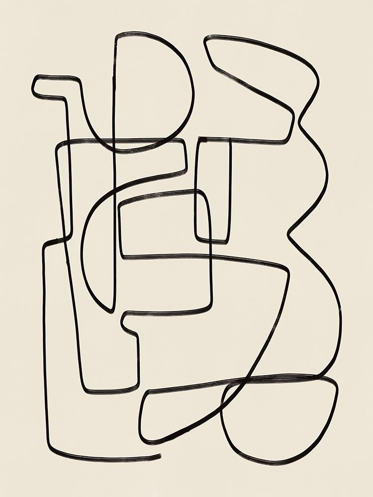 Warm Abstract Line Art Composition art print by Little Dean for $57.95 CAD
