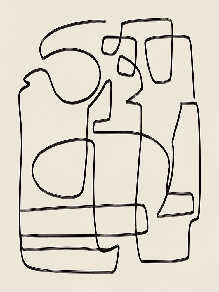 Warm Abstract Line Art Study art print by Little Dean for $57.95 CAD