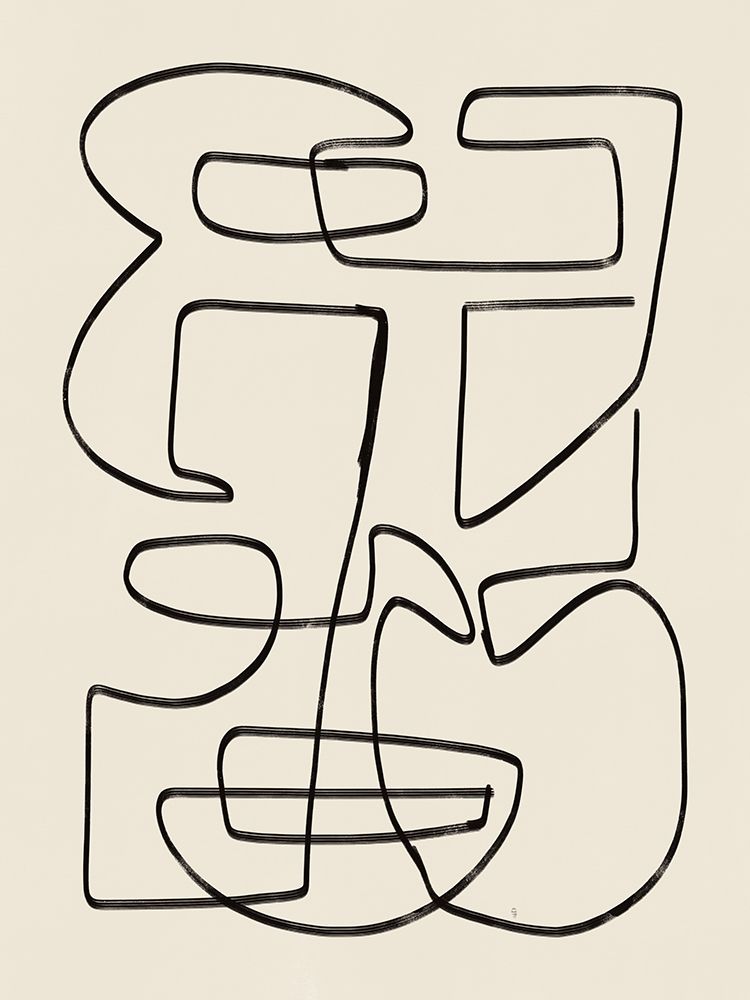 Warm Abstract Line Art art print by Little Dean for $57.95 CAD