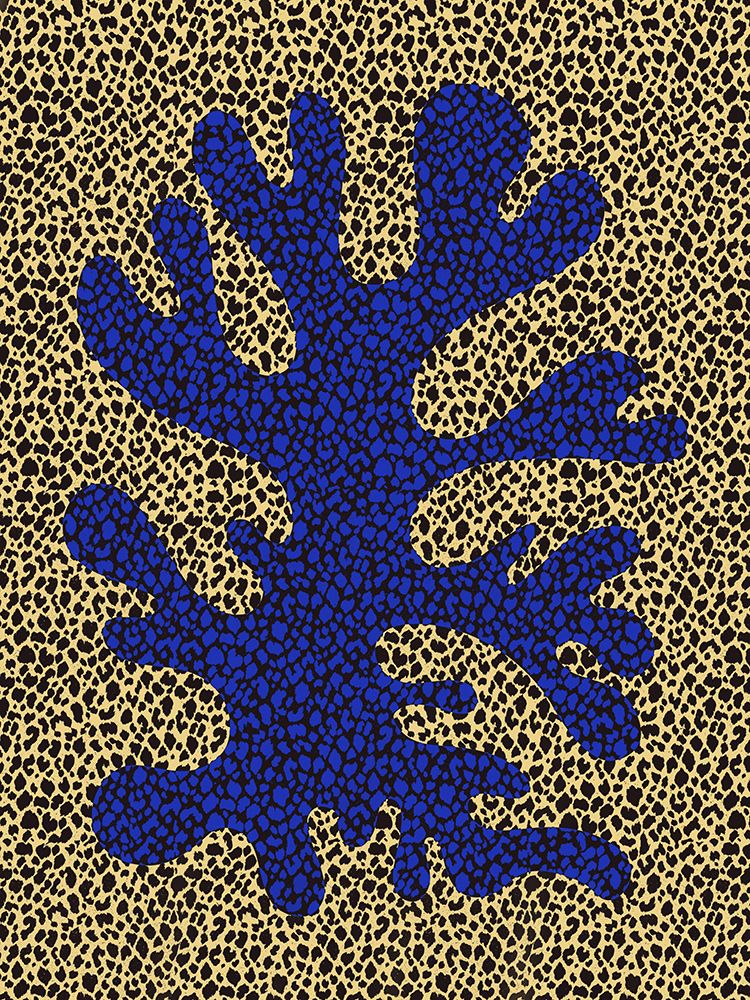Blue And Yellow Coral Study art print by Little Dean for $57.95 CAD