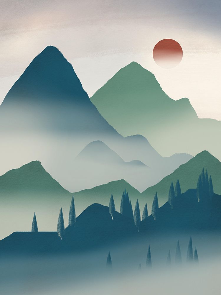 Distant Mountains art print by Little Dean for $57.95 CAD