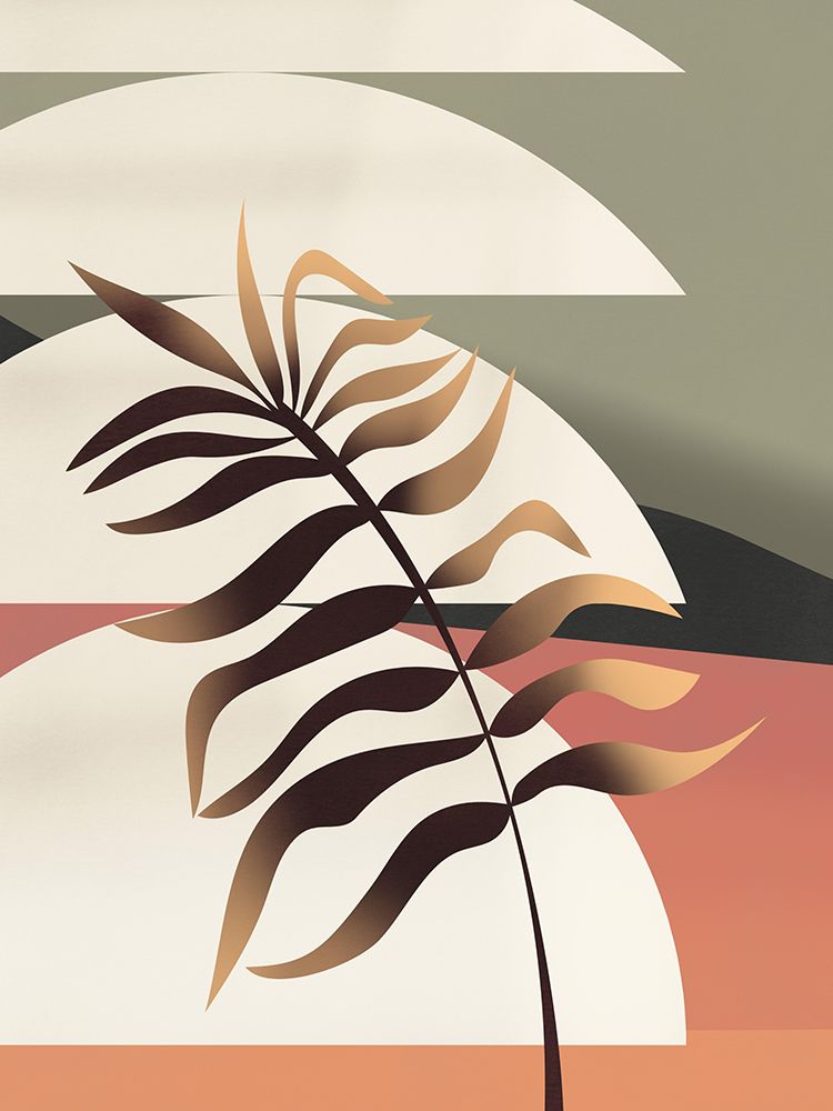 Glowing Palm Leaf art print by Little Dean for $57.95 CAD