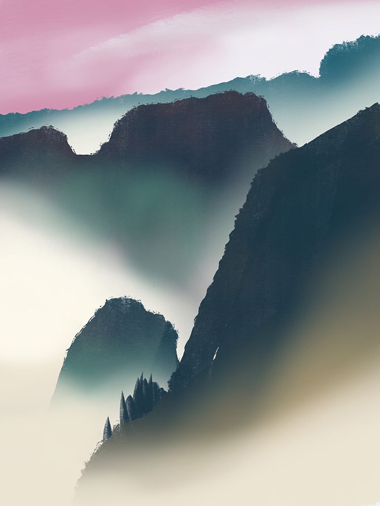 Misty Falls art print by Little Dean for $57.95 CAD