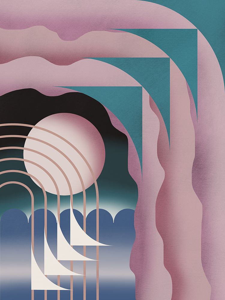 Pink Night Sky art print by Little Dean for $57.95 CAD