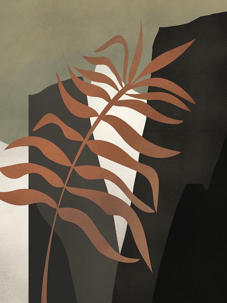 Tropical Abstract With Palm Leaf art print by Little Dean for $57.95 CAD