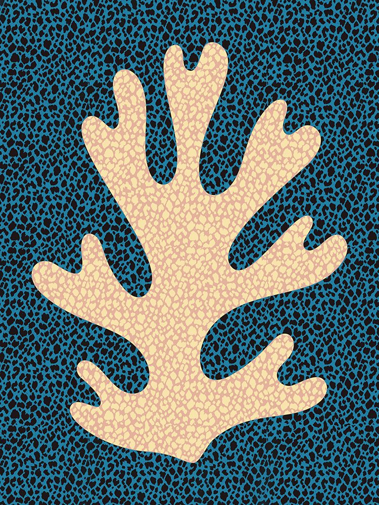 Yellow and Blue Coral Study art print by Little Dean for $57.95 CAD