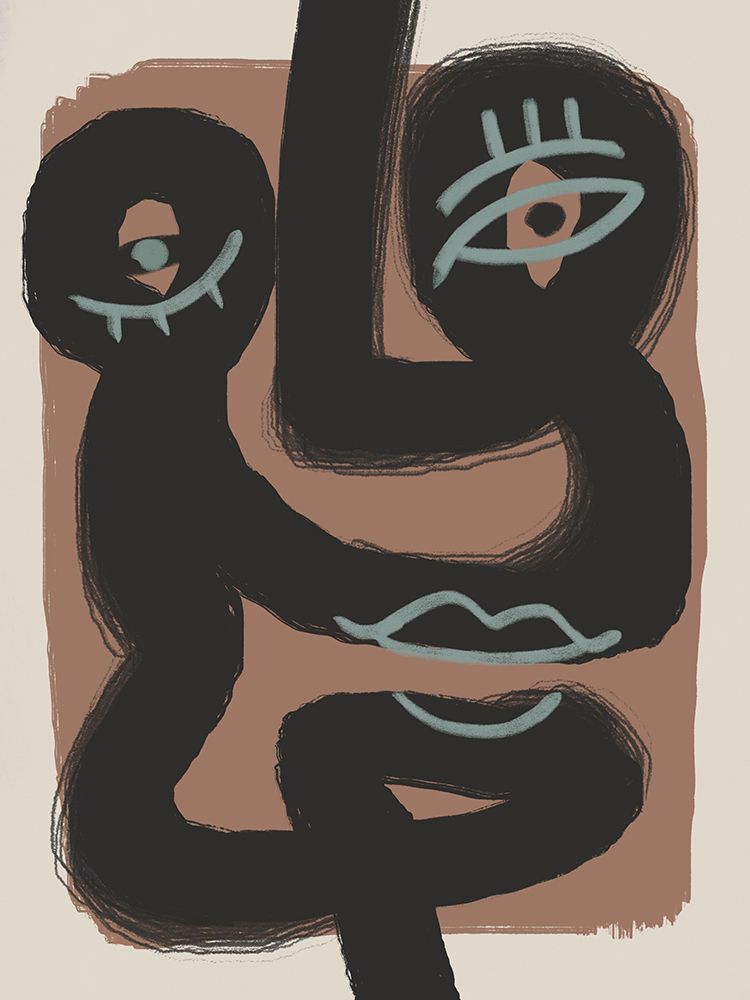 Abstract Black Portrait Pair art print by Little Dean for $57.95 CAD