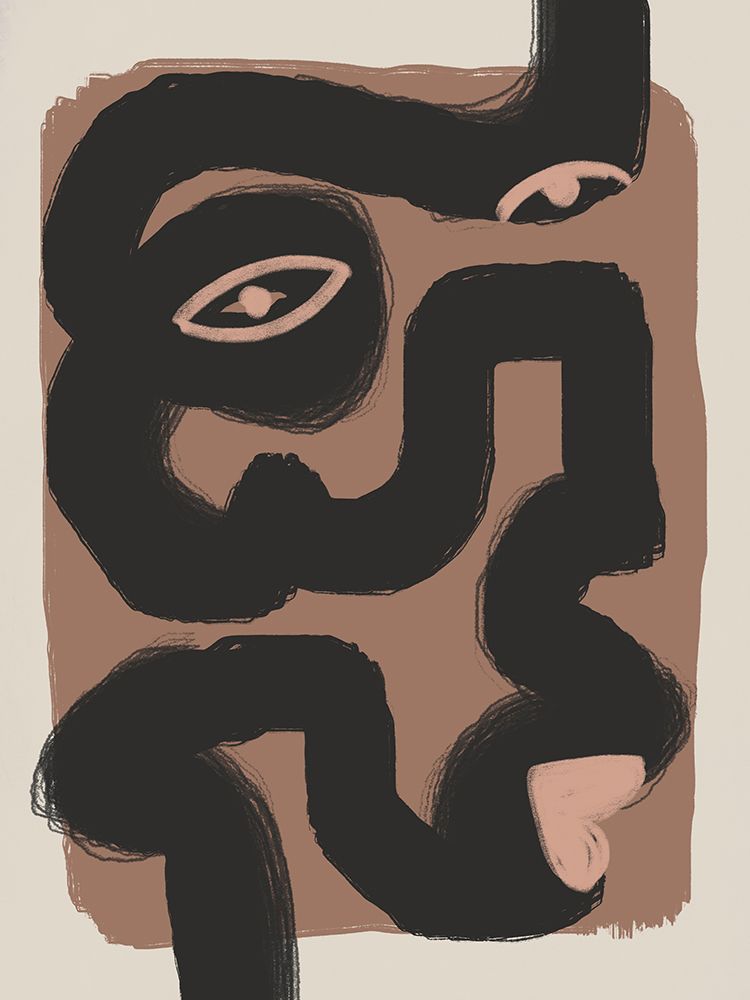 Abstract Black Portrait art print by Little Dean for $57.95 CAD