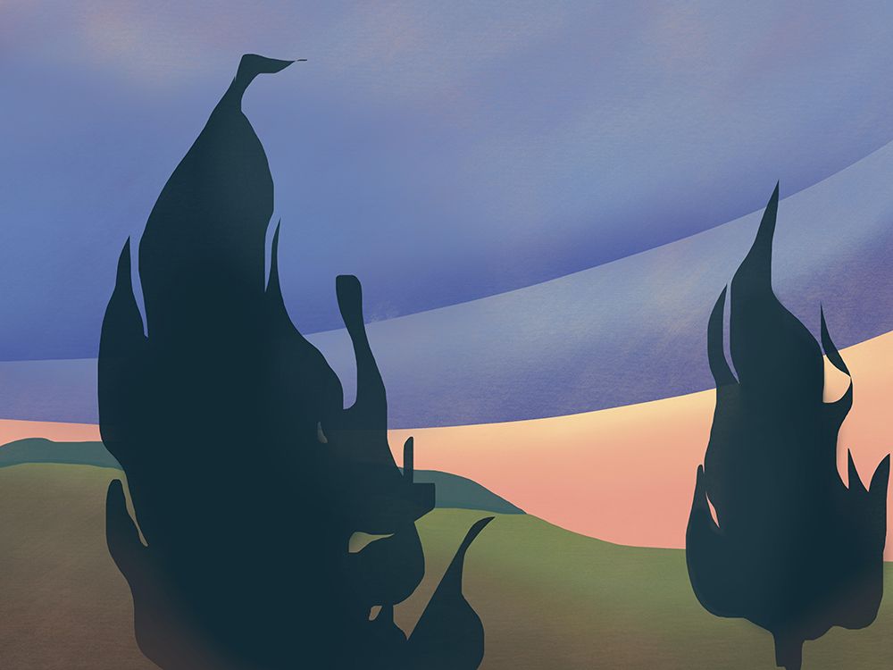 Evening Walk Along the Rolling Cloud art print by Little Dean for $57.95 CAD