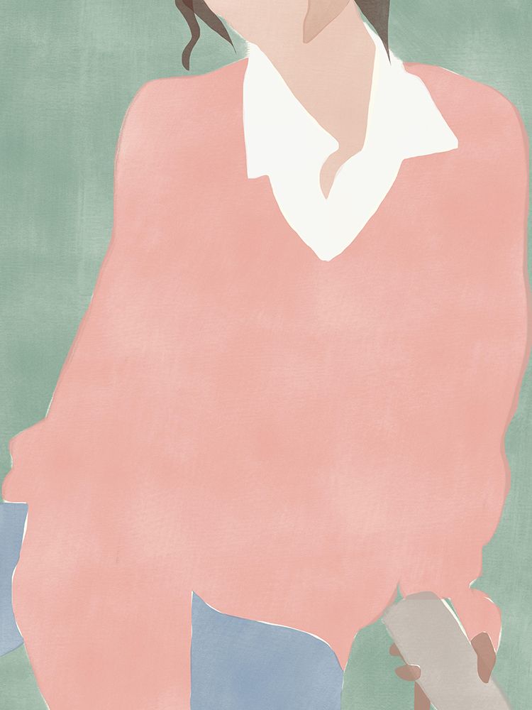 Pink Minimalist Fashion art print by Little Dean for $57.95 CAD