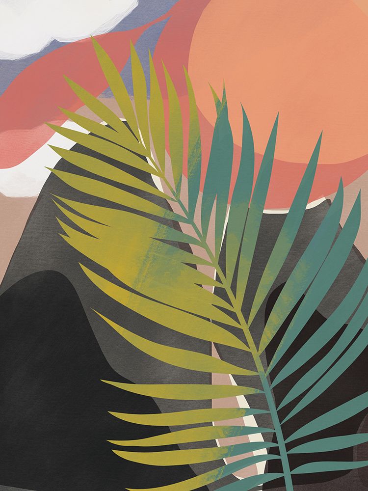 Palm Leaf and Black Hill art print by Little Dean for $57.95 CAD
