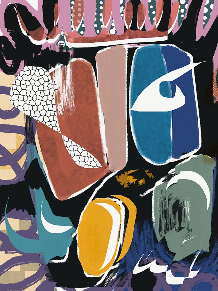 Playful Pebble Abstract art print by Little Dean for $57.95 CAD
