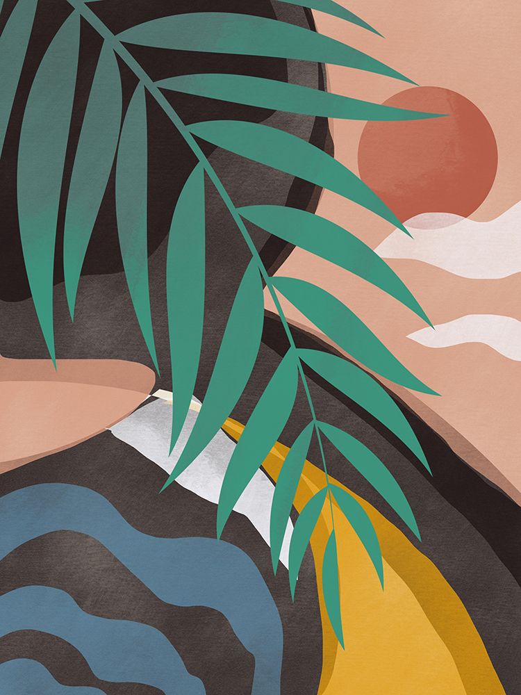 Tropical Sun Abstract art print by Little Dean for $57.95 CAD