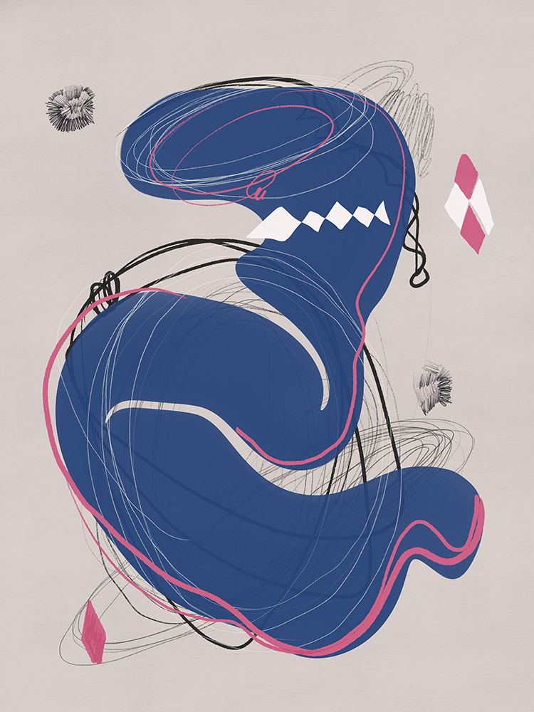Blue Space Warp art print by Little Dean for $57.95 CAD