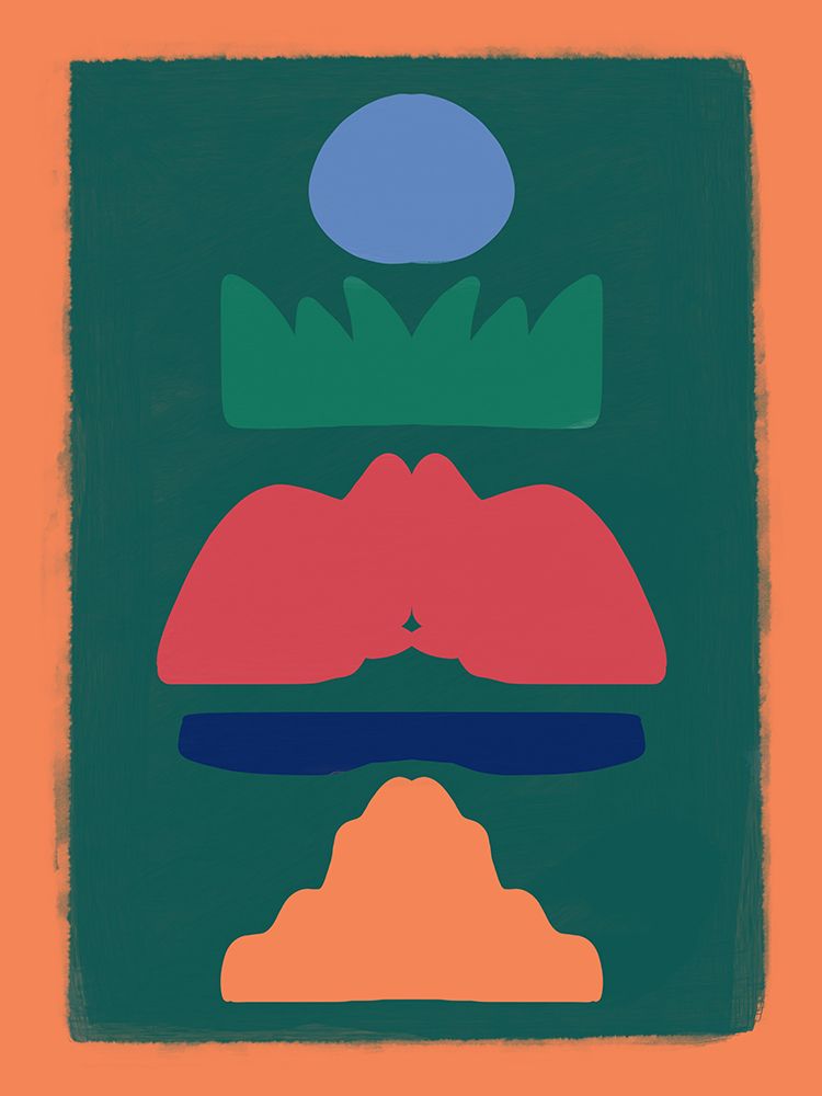 Orange Cut Out art print by Little Dean for $57.95 CAD