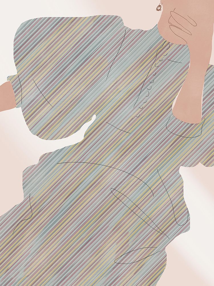 Selfie In Stripe art print by Little Dean for $57.95 CAD