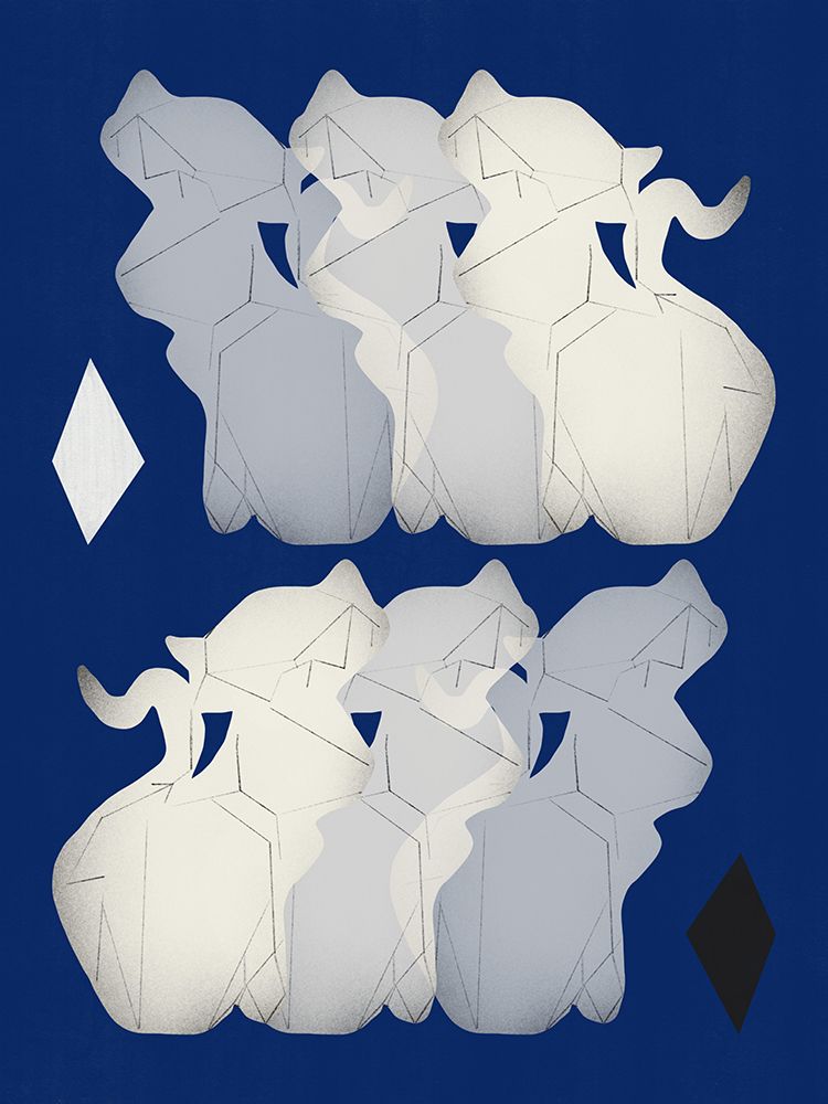 Cats Like Diamond art print by Little Dean for $57.95 CAD