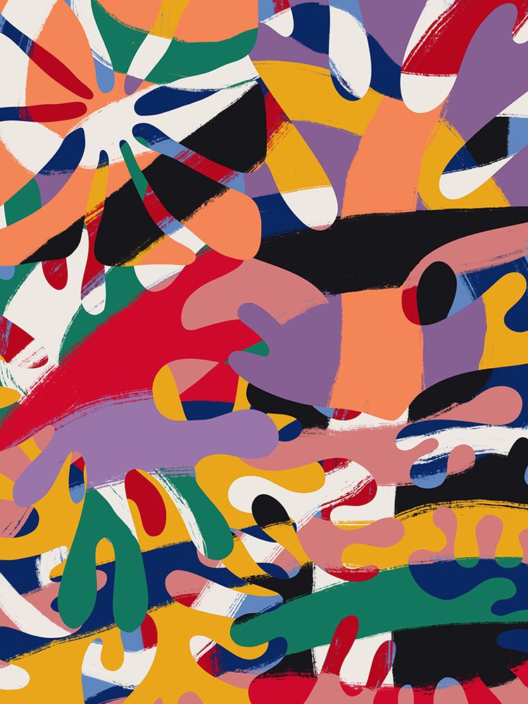 Coral Cut Out With Ribbons art print by Little Dean for $57.95 CAD