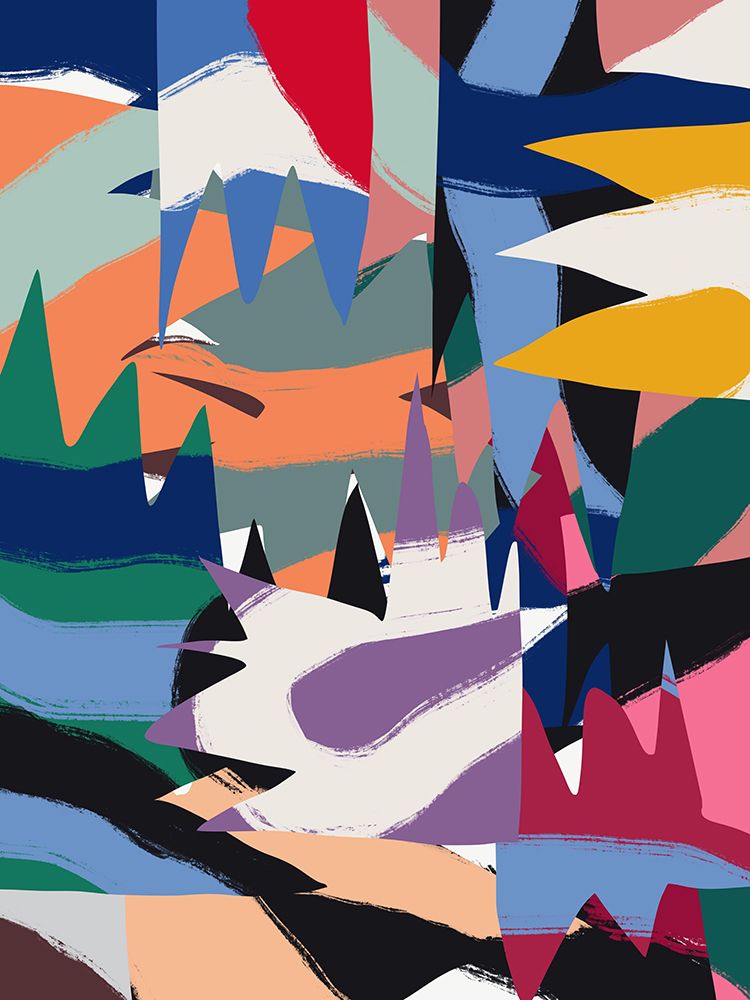Geometrical Cut Out With Ribbons art print by Little Dean for $57.95 CAD