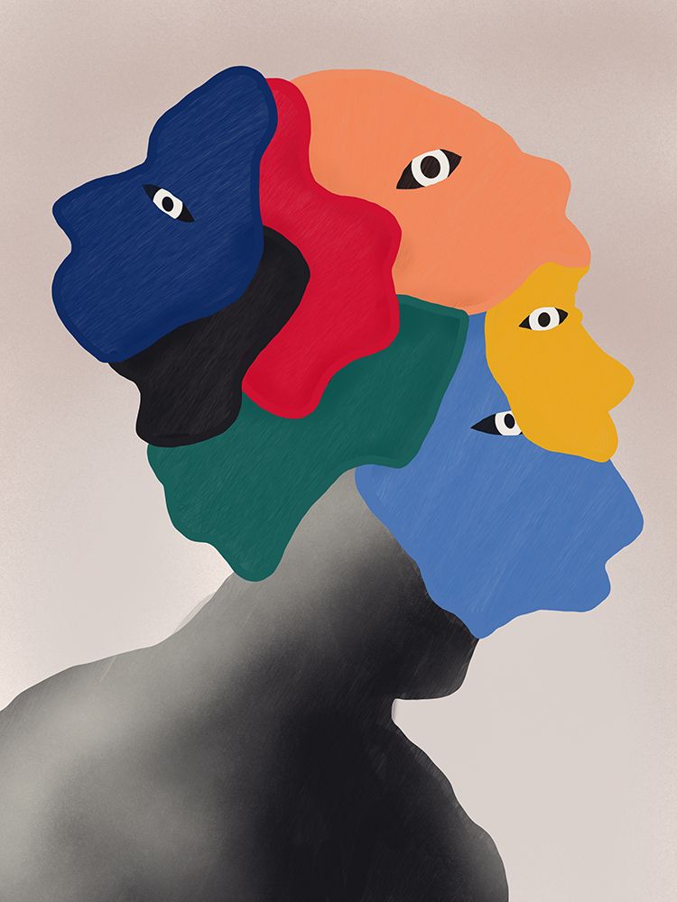 Sides Of Masks art print by Little Dean for $57.95 CAD