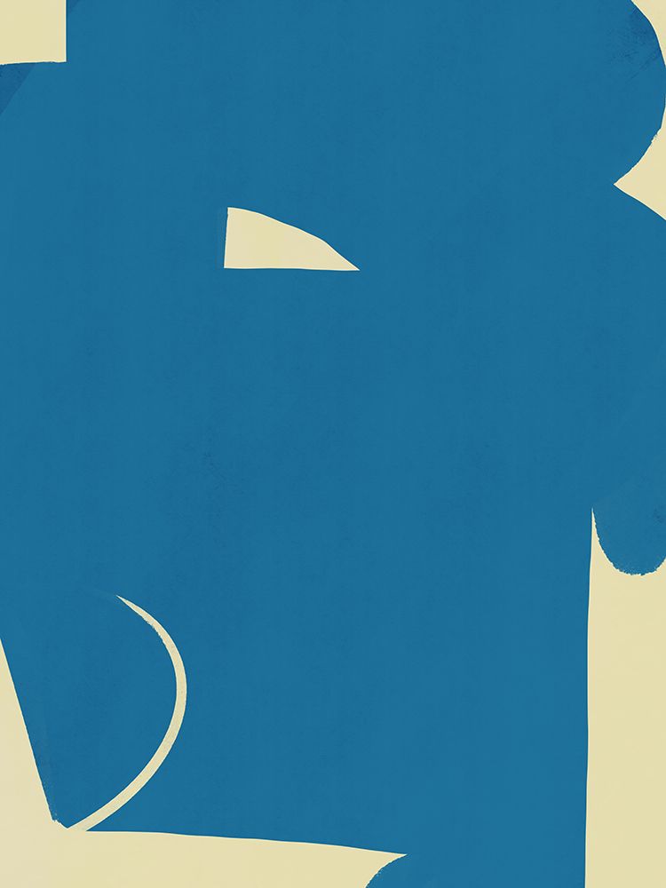 Large Abstract Cut Out In Blue art print by Little Dean for $57.95 CAD