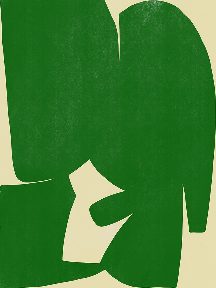 Large Abstract Cut Out In Green art print by Little Dean for $57.95 CAD