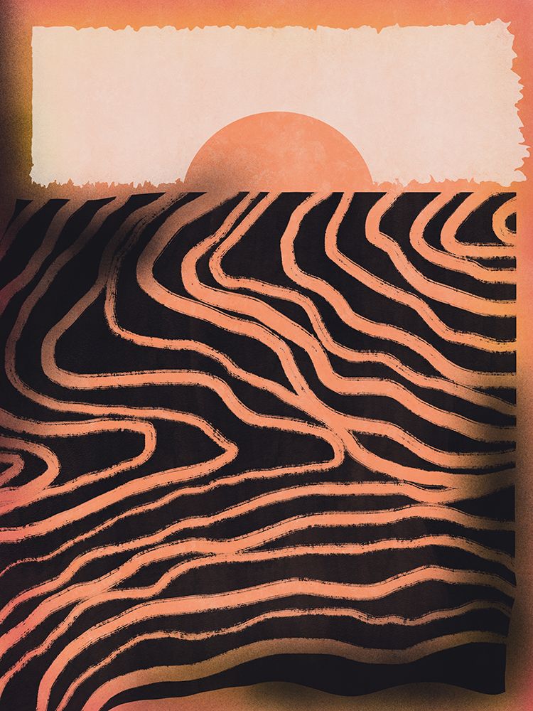 Sunset Cut Out art print by Little Dean for $57.95 CAD