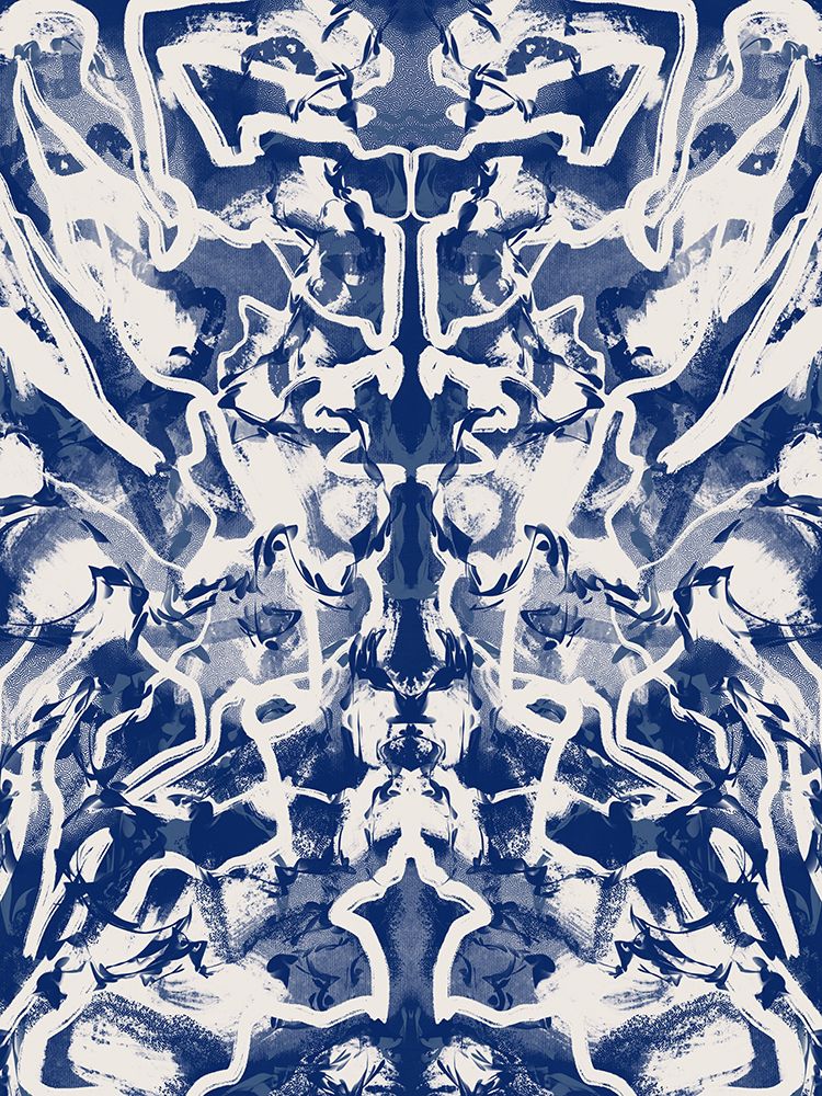 Groovy Ultramarine Abstract art print by Little Dean for $57.95 CAD