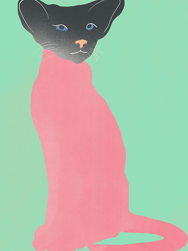 Hippy Cat art print by Little Dean for $57.95 CAD