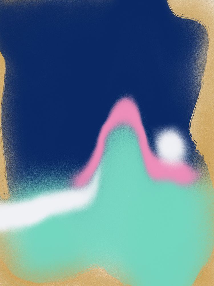 Blue And Luminous Greeen Liquid art print by Little Dean for $57.95 CAD