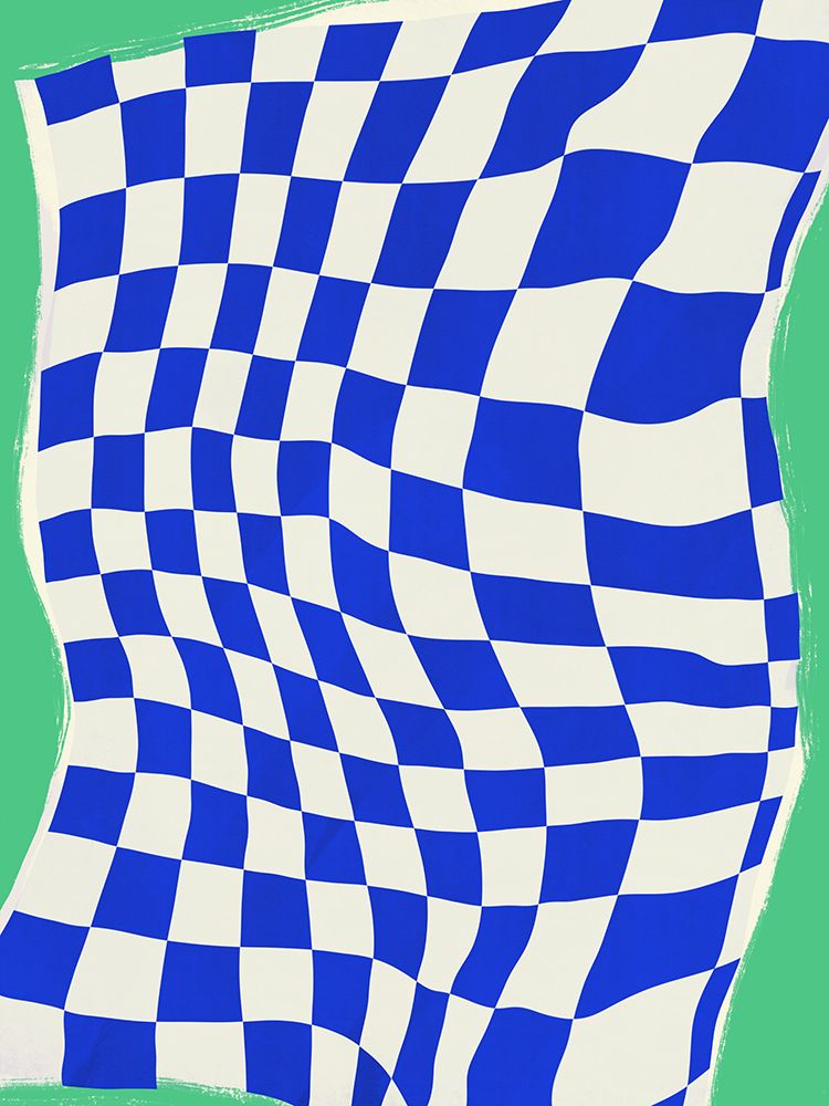 Blue Checker Cloth art print by Little Dean for $57.95 CAD