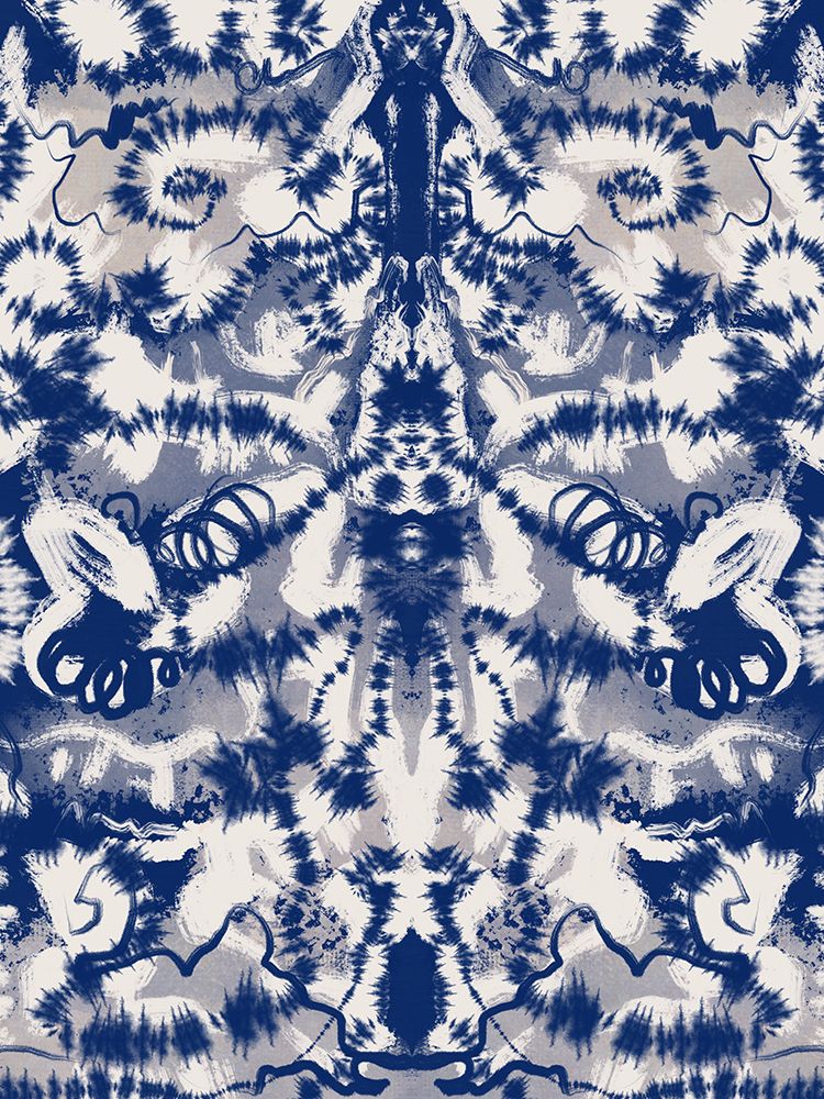 Blue Symmetry With Tie Dye art print by Little Dean for $57.95 CAD