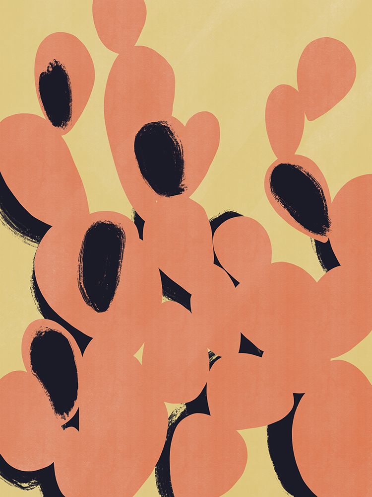 Orange Cactus Silhouette art print by Little Dean for $57.95 CAD