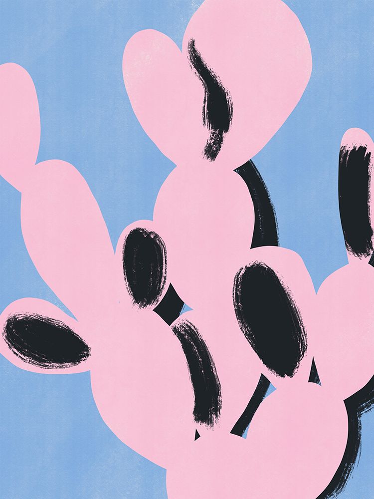 Pink Cactus Silhouette art print by Little Dean for $57.95 CAD