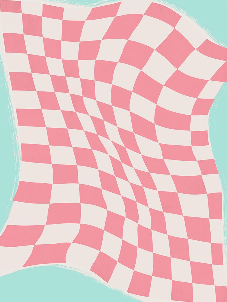 Pink Checker Cloth art print by Little Dean for $57.95 CAD