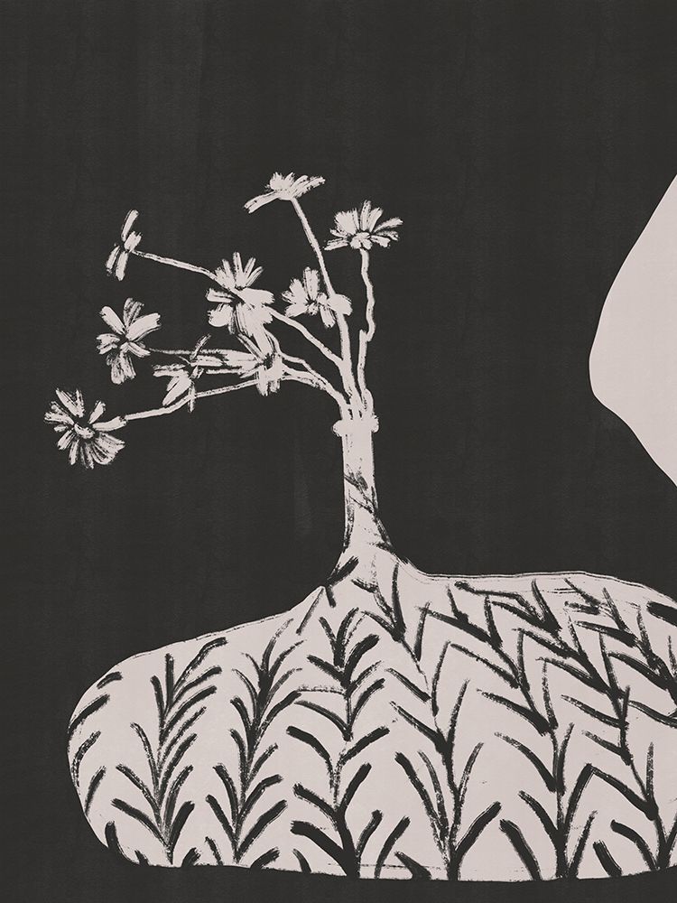 Plump Vase With Slender Flowers art print by Little Dean for $57.95 CAD