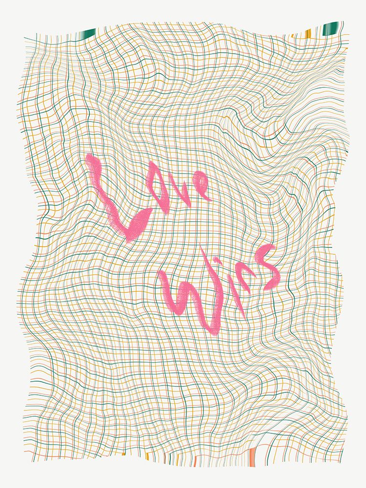 Text and Checkers Love Wins art print by Little Dean for $57.95 CAD