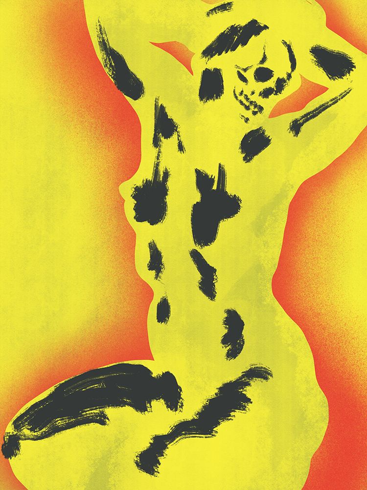 Yellow Skull Nude art print by Little Dean for $57.95 CAD
