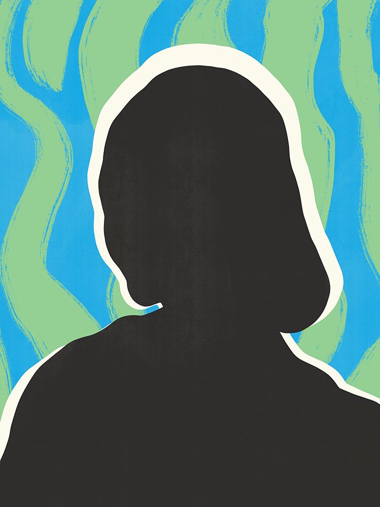 Anonymous Portrait In Cool Colors art print by Little Dean for $57.95 CAD