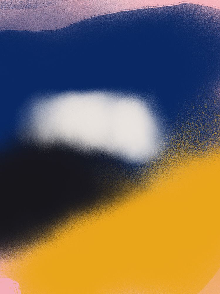 Blue And Yellow Abstract Liquify art print by Little Dean for $57.95 CAD