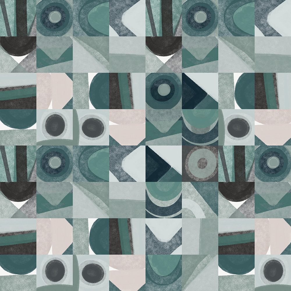 Mid Century Grid Pattern Four art print by Little Dean for $57.95 CAD