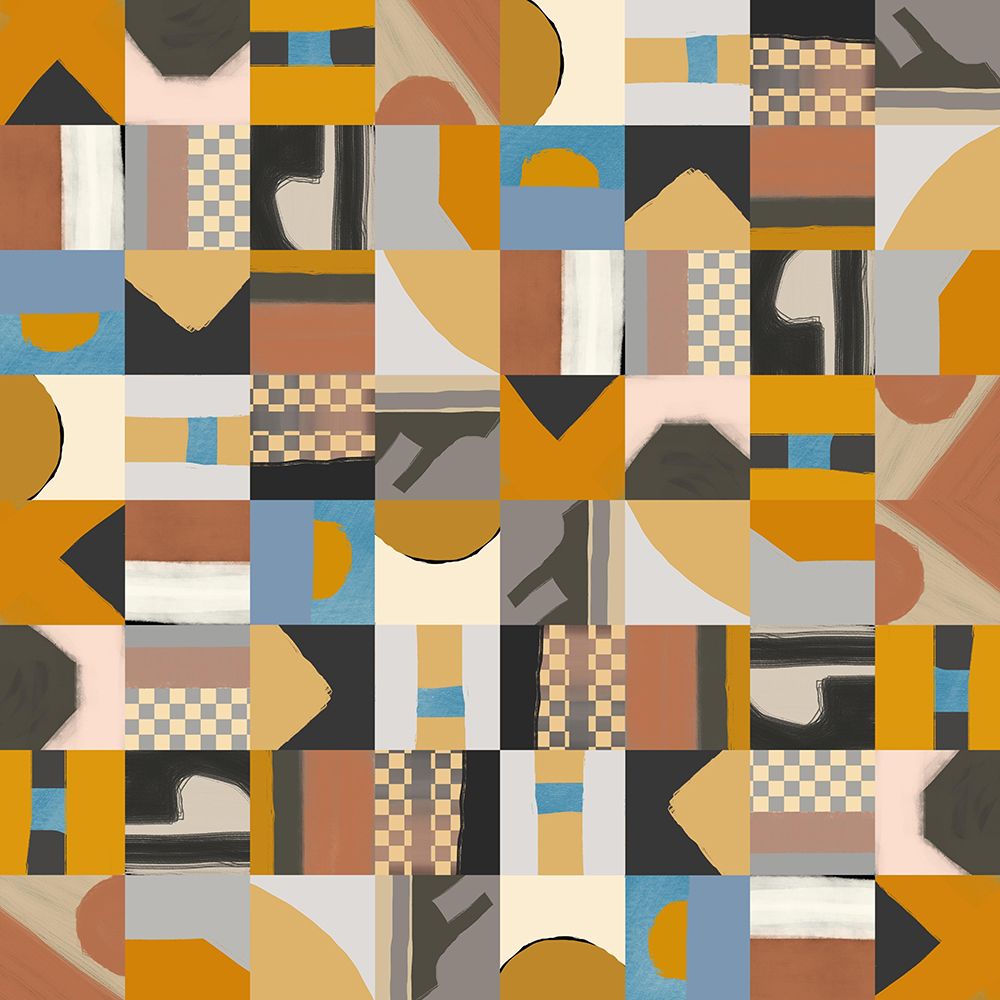 Mid Century Grid Pattern Two art print by Little Dean for $57.95 CAD