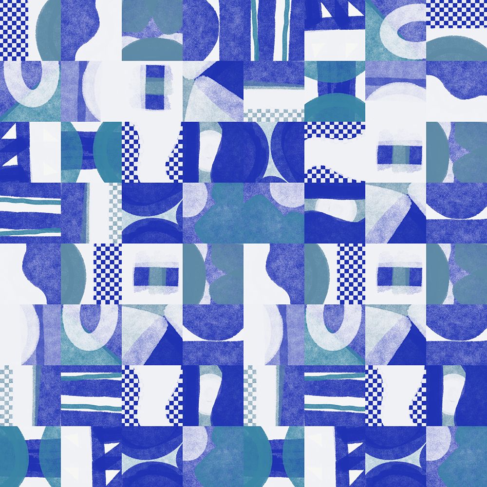 Mid Century Grid Pattern Six art print by Little Dean for $57.95 CAD