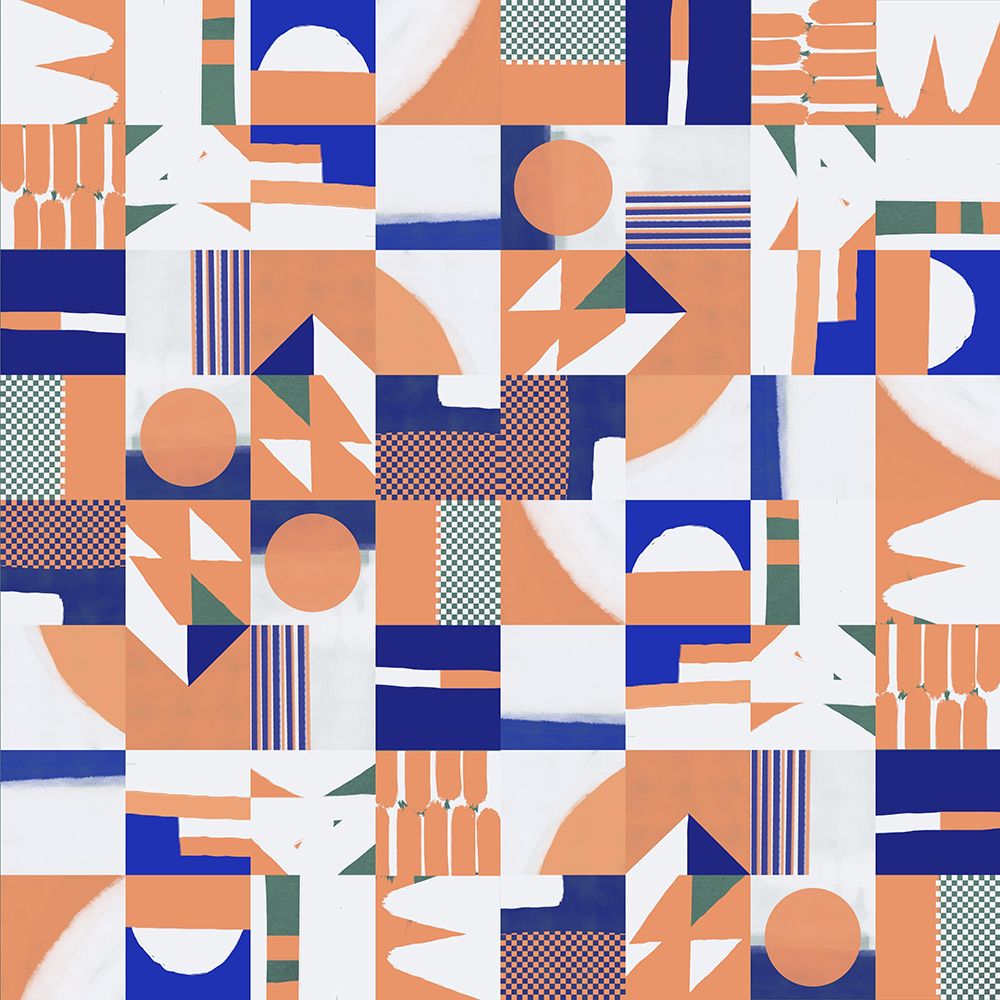 Mid Century Grid Pattern art print by Little Dean for $57.95 CAD