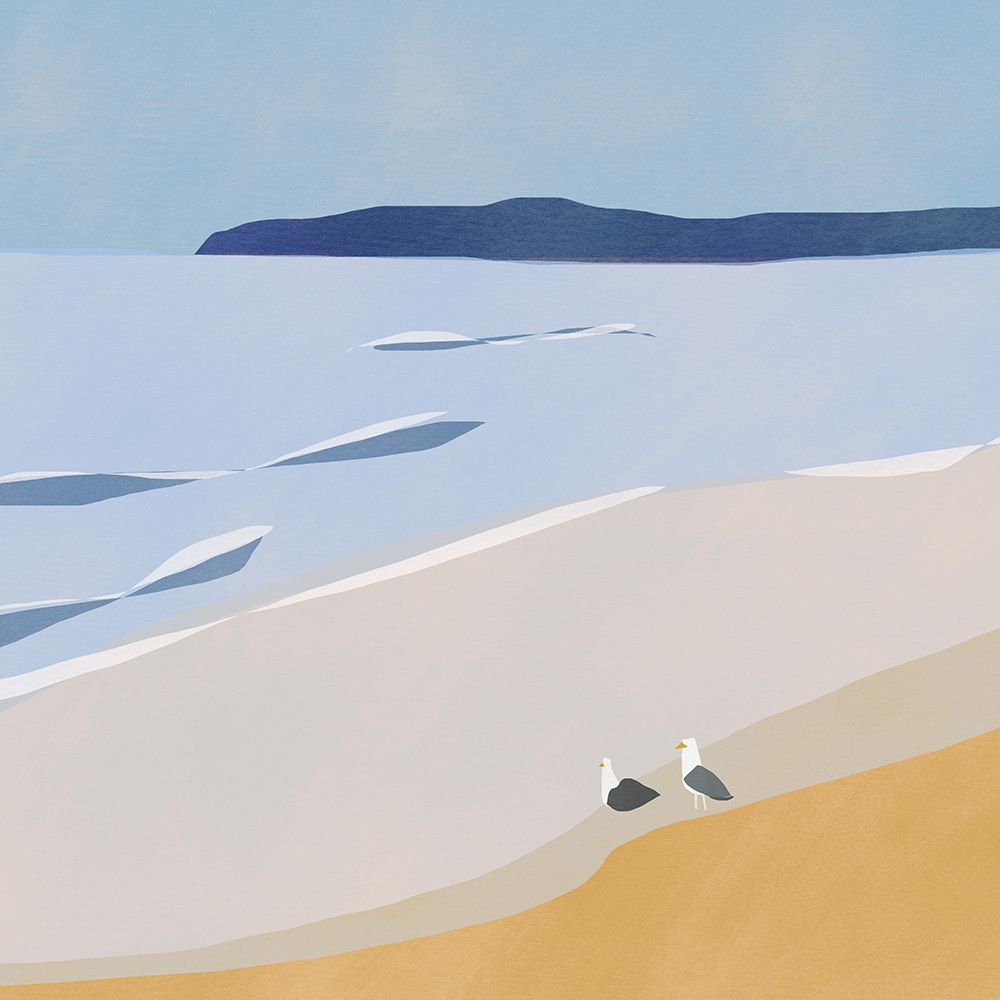 Seagulls At the Beach art print by Little Dean for $57.95 CAD