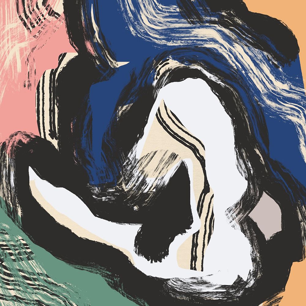 Sitting Nude Bold Abstract art print by Little Dean for $57.95 CAD