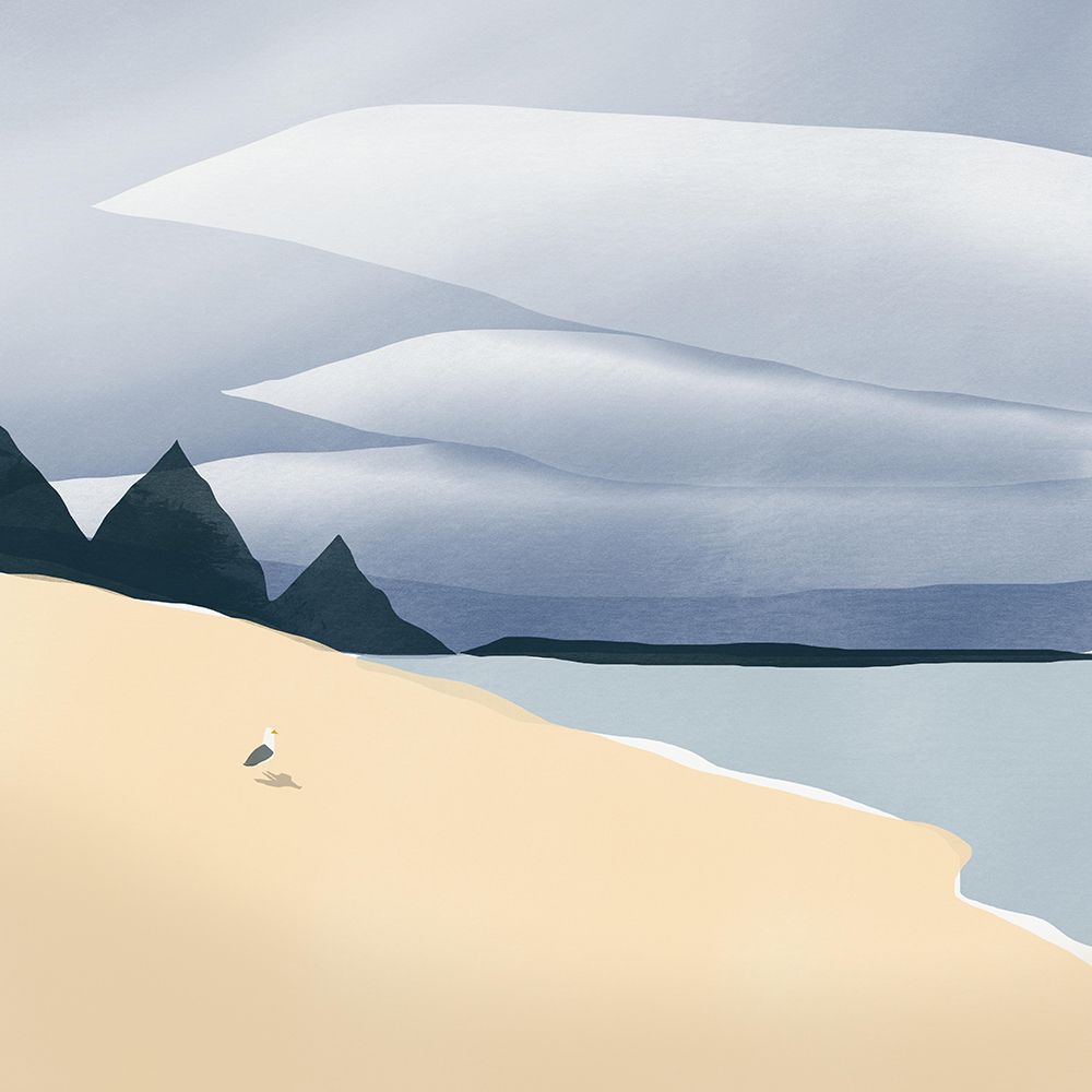 Moody Seagull art print by Little Dean for $57.95 CAD